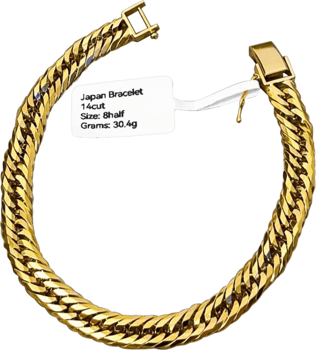 Japan Gold Bracelet 14 cut (8 in)