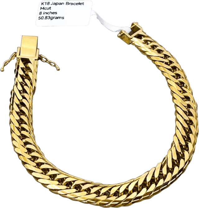 Japan Gold Bracelet Triple Lock (8 in)